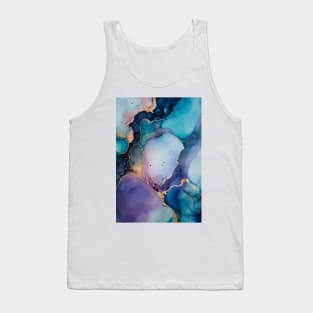 Indigo Haze - Abstract Alcohol Ink Art Tank Top